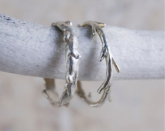 Silver Oak Branch Ring | Stacking Ring | Nature Inspired Ring