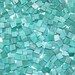 Mini Teal Green Tumbled Stained Glass Mosaic Tiles