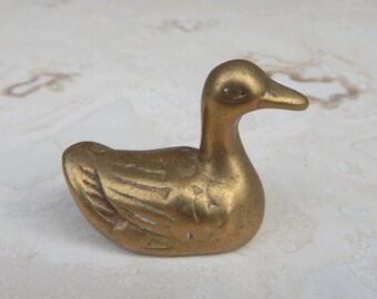 Small Brass Duck ~ Brass Duck Figurine