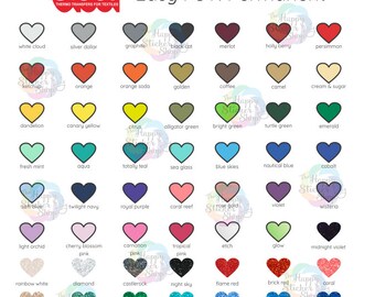 Vinyl Color Chart, Digital Download, Siser Easy Pressure Sensitive Vinyl Outdoor Color Chart, Vinyl Lettering Color Chart, PNG and PDF file