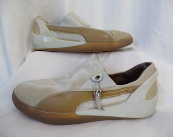 Alexander McQueen mens glisser sur Puma Chaussures patineur / tan /slip motif corde style mocassins : US 12-UK11-EU 46-cm30