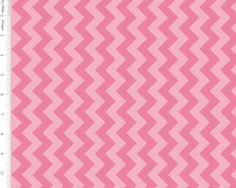 Pink Chevron Fabric, Riley Blake C400-71 Hot Pink Small Chevron Tone on Tone, Light and Dark Pink Chevron Quilt Fabric, Cotton
