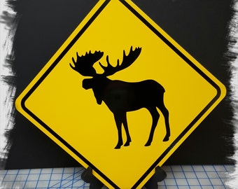 pallet moose crossing sign