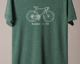 Boulder tshirt, Boulder cycling tee, gift for dad, gift for cyclist