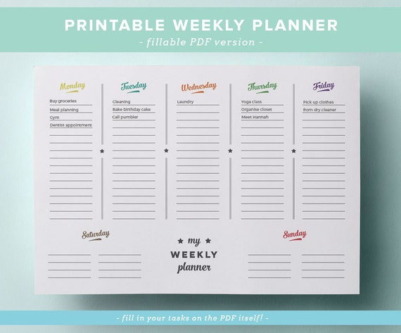 Universal image in week planner pdf Sweet image for week planner pdf