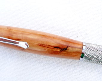 Chrome Chalk Holder/Apple Wood/Hand Made