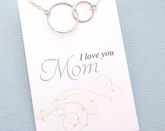 Gift for Mom | Circle Necklace, Mothers Day Gift, Mother Daughter Gifts for Mom, Mom Gift, Mom Necklace, Mother Necklace, Grandma Gift | M04