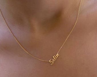 Name Necklace | Personalized Name Necklace | Custom Name Necklace | Gold Choker Necklace | Custom Choker Necklace | Bridesmaid Gift