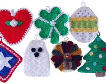 Holiday Potholders Crochet Pattern PDF