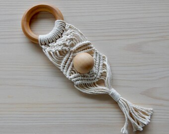Beaded Macrame Teether