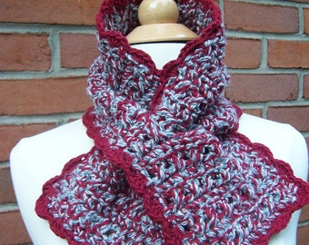 Keyhole Scarf, Scarflette, Cotton