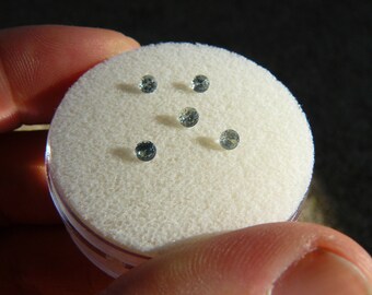 3mm Unheated Round very Light Blue Montana Sapphires