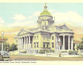 Somerset, Pennsylvania, Somerset County, Court House - Vintage Postcard - Postcard - Unused (S)