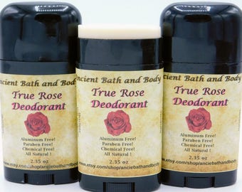True Rose Deodorant, Natural Deodorant, Aluminum Free Deodorant, Chemical Free Deodorant