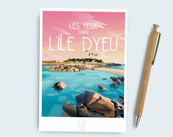 The island of Yeu postcard card