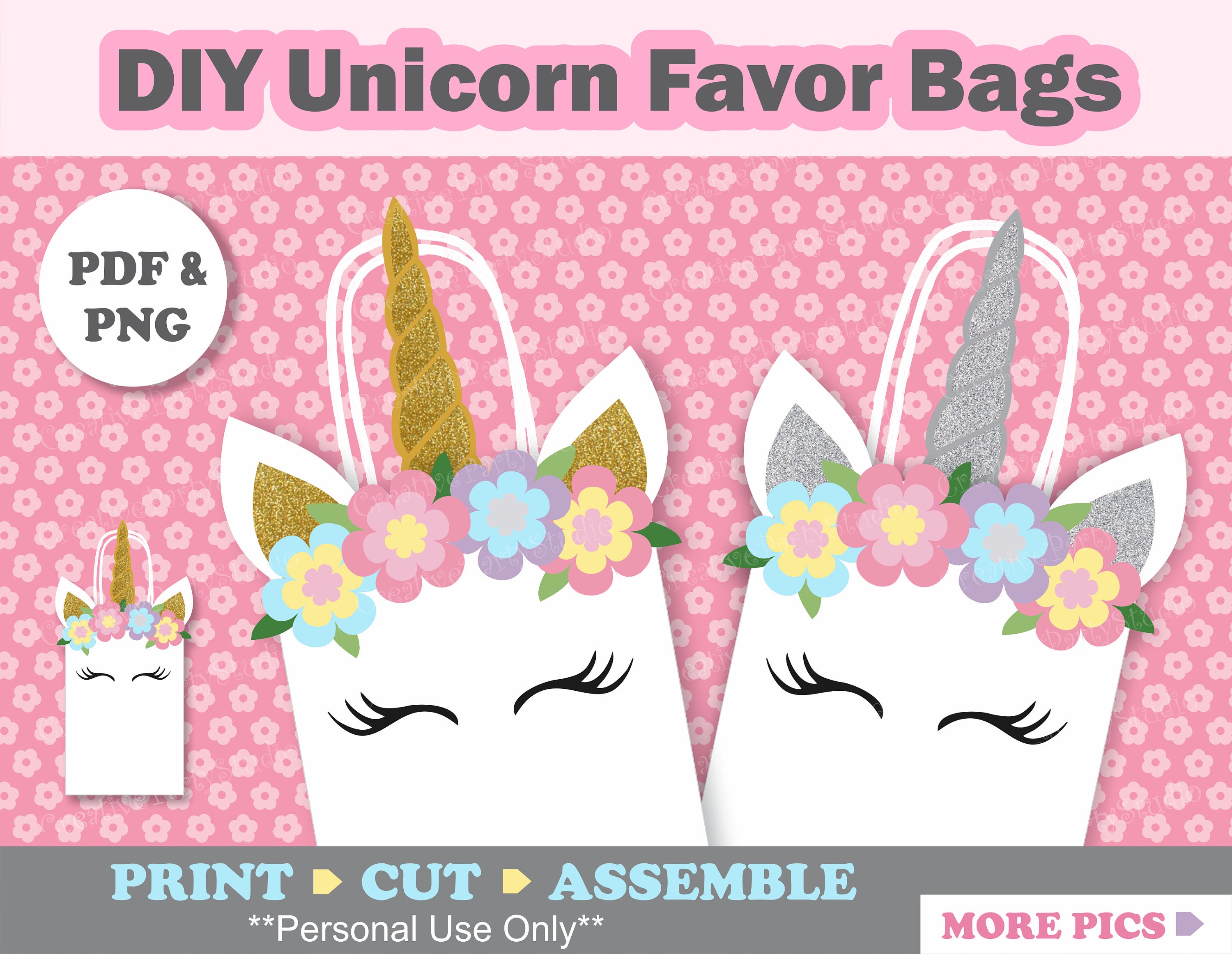 unicorn favor bags unicorn birthday unicorn party supplies
