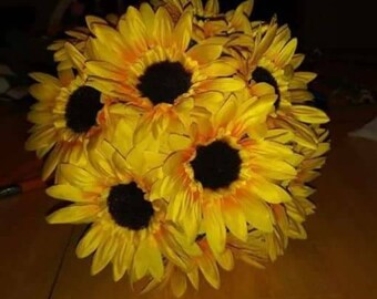 Silk sunflower ball