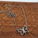 Vintage Sterling Silver Butterfly Pendant necklace 16" Mexico silver PP3302