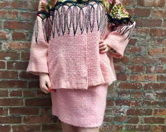 Koos van den Akker couture suit/vintage pink wool suit/Vintage Koos/Small/Med.