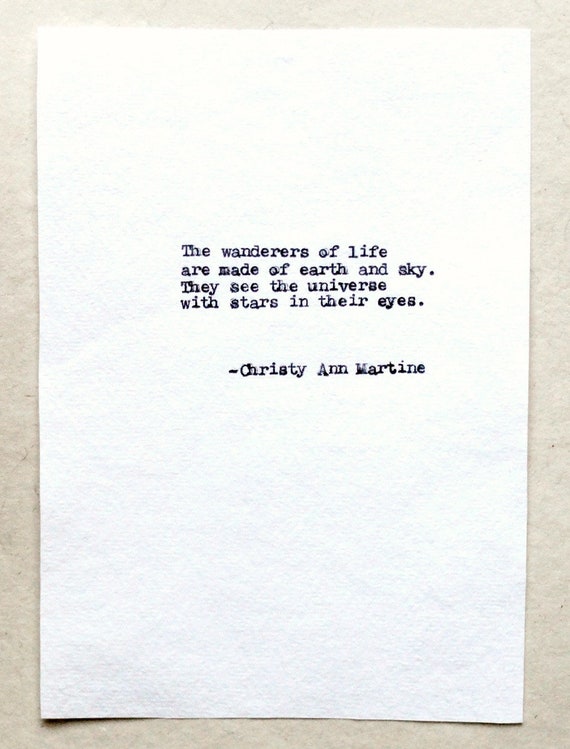 Wanderers Poem