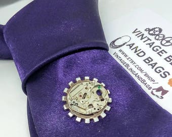 Steampunk Tie tack, handmade tie pin, handmade steampunk pin, steampunk tie tack, steampunk lapel pin, handmade steampunk pin, steampunk #2