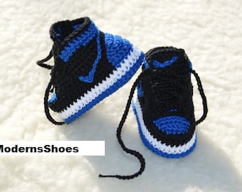 Nike Air Jordan 1 Crochet Baby Booties