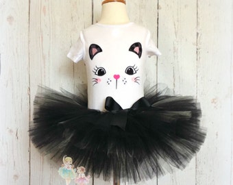 Black Cat Tutu Halloween Costume Obsidian Kitty Black