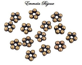 bronze 20 rondelle spacer beads 5 mm