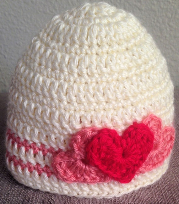 Valentine's Day Baby Hat Baby Hat with Hearts