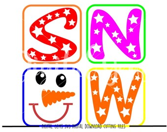Snowman face squares svg / dxf / eps / png files. Digital download. Compatible with Cricut and Silhouette machines. Small commercial use ok.