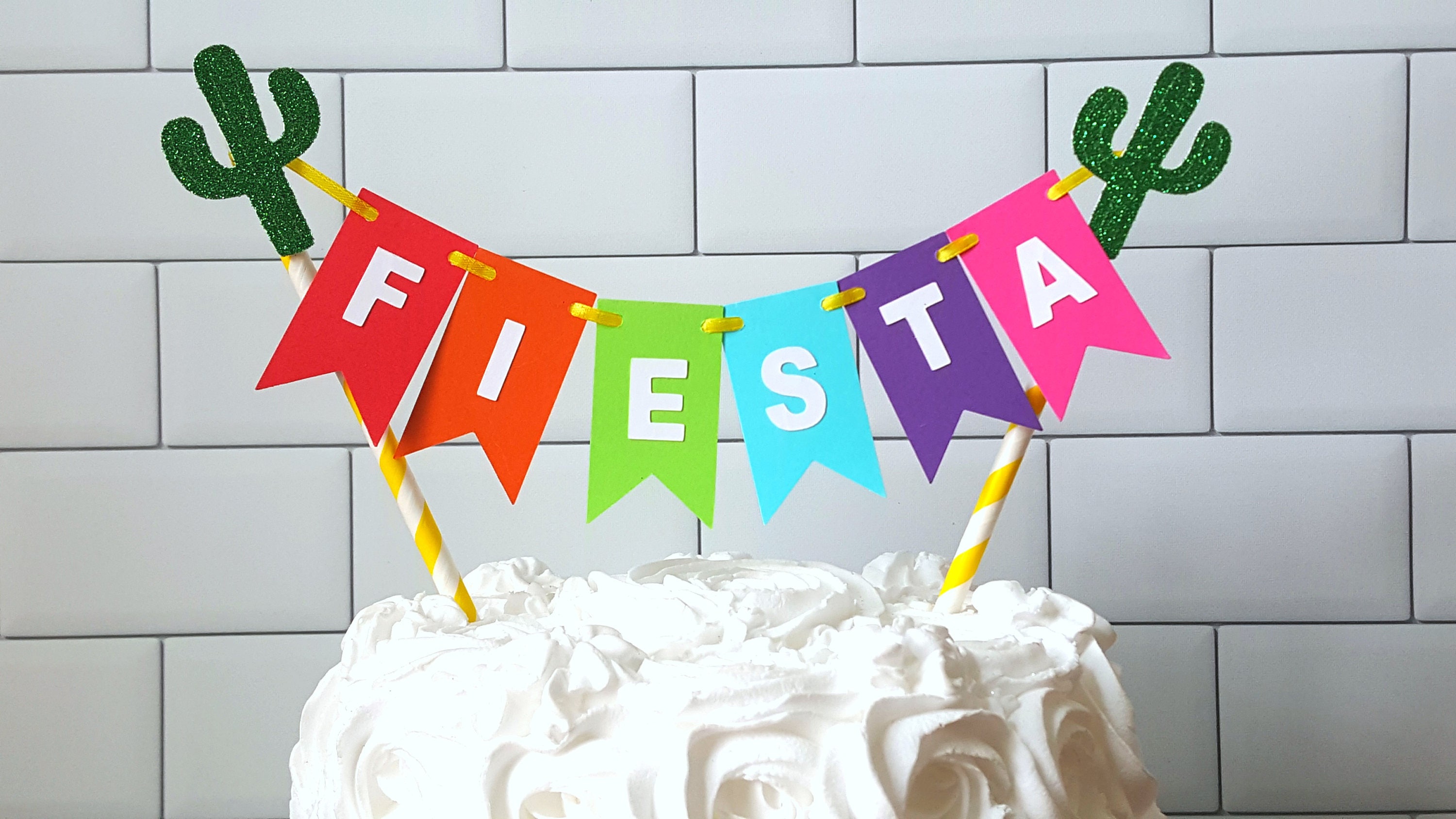 Fiesta Cake Topper Fiesta Birthday Fiesta Party Decor Fiesta