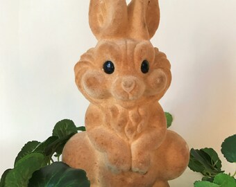 Vintage Flocked Rabbit Bank: Oregon. IL
