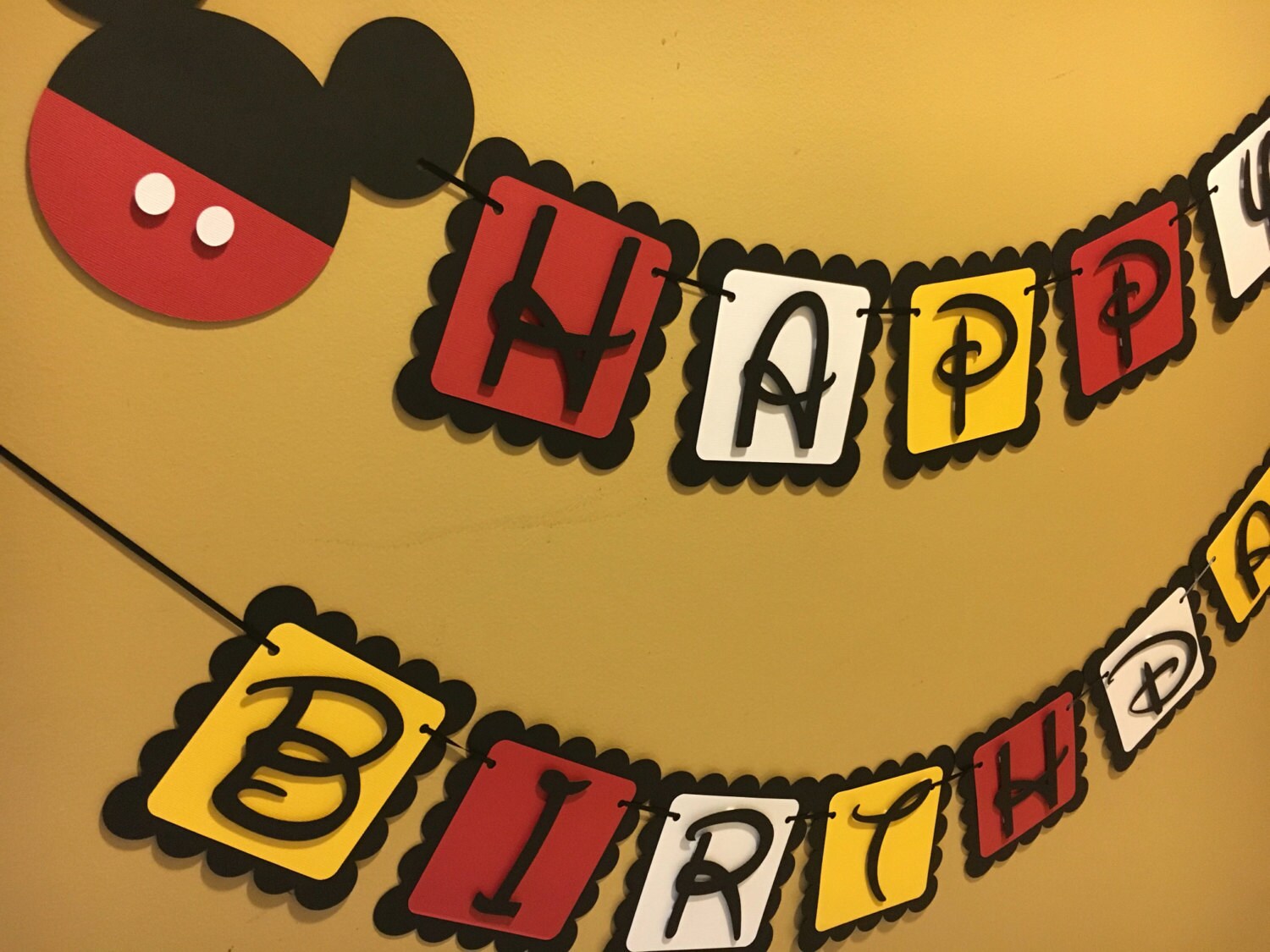 Mickey Mouse Happy Birthday Banner Printable