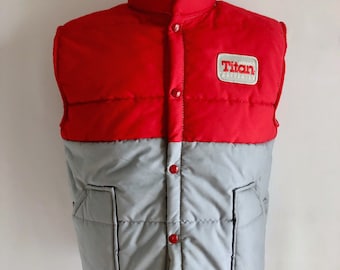 Vintage Men's 80's Snap Button, Down, Sleeveless, Jacket by Swingster (XL)