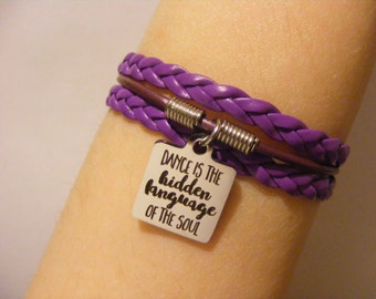 Dance bracelet, dance jewelry, dancer bracelet, dancer jewelry, fashion bracelet, fashion jewelry, dance is the hidden language of the soul