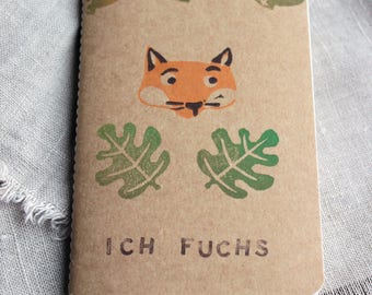 I fuchs-hand printed notebook A6
