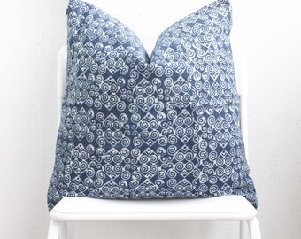 Hmong Batik Indigo Pillow Cover