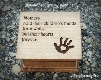 Mother's day gift, music box, mom quotes, mom gift, gift for mom, mom music box, last minute gift, You are my sunshine, Xmas gift