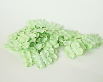 100 pcs - Mint Mulberry Paper Hydrangeas - Wholesale pack