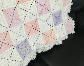 Double layer crochet baby blanket