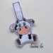 ITH Cow Key fob Embroidery Digital Design Download (Suit 4x4 hoop)