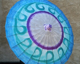 Parasol - Blue Waves Swirl Parasol