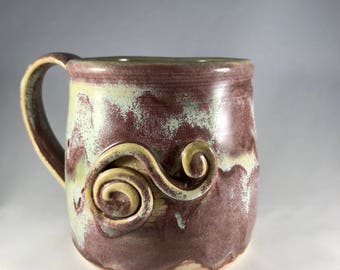 16 oz Handmade Pottery Mug, Clay Mug, Stoneware Mug, Handmade Mug, Pottery Coffee Mug, Handmade Coffee Mug, Coffee Cup, Stoneware Coffee Cup