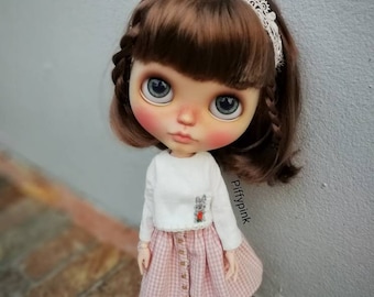 Hand embroidery and crochet : Blythe,pureneemo s,licca,jerryberry or similar size.