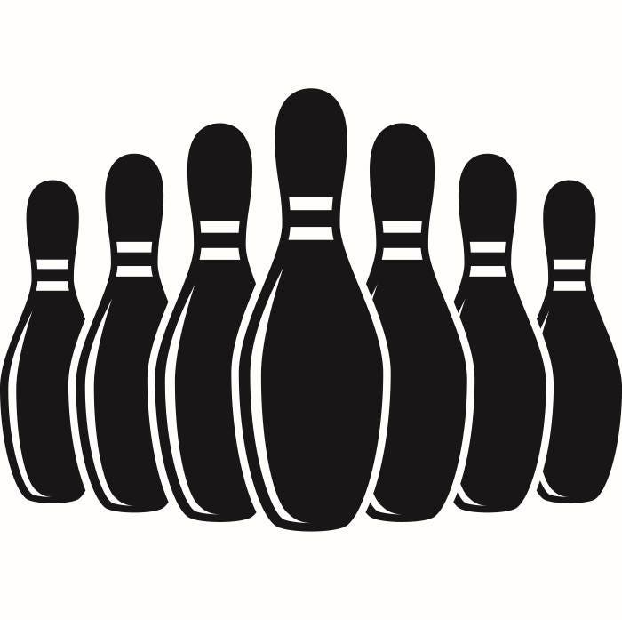 Bowling Pins 1 Setup Sports Game Logo League.SVG .EPS .PNG