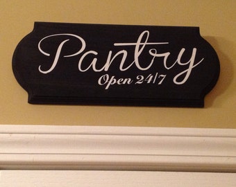 Large Pantry sign wooden sign kitchen decor wall decor wooden