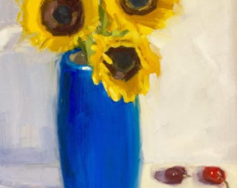Pops of Sun- Original Oil Painting on 16 x12 inch Canvas