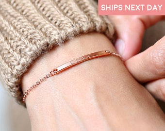 Personalized Bracelet mother gift from daughter Coordinate Bracelet Personalized Gift For Friend Best Friend Bracelet - 1BR