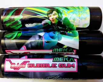 D.va Overwatch Bubblegum Lip Balm With Coconut Oil, Beeswax and Sweet Almond Oil