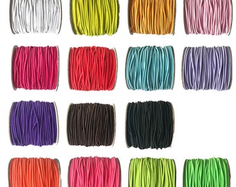 Elastic cord, Round Elastic Cord, 2mm - choice of colours and metres